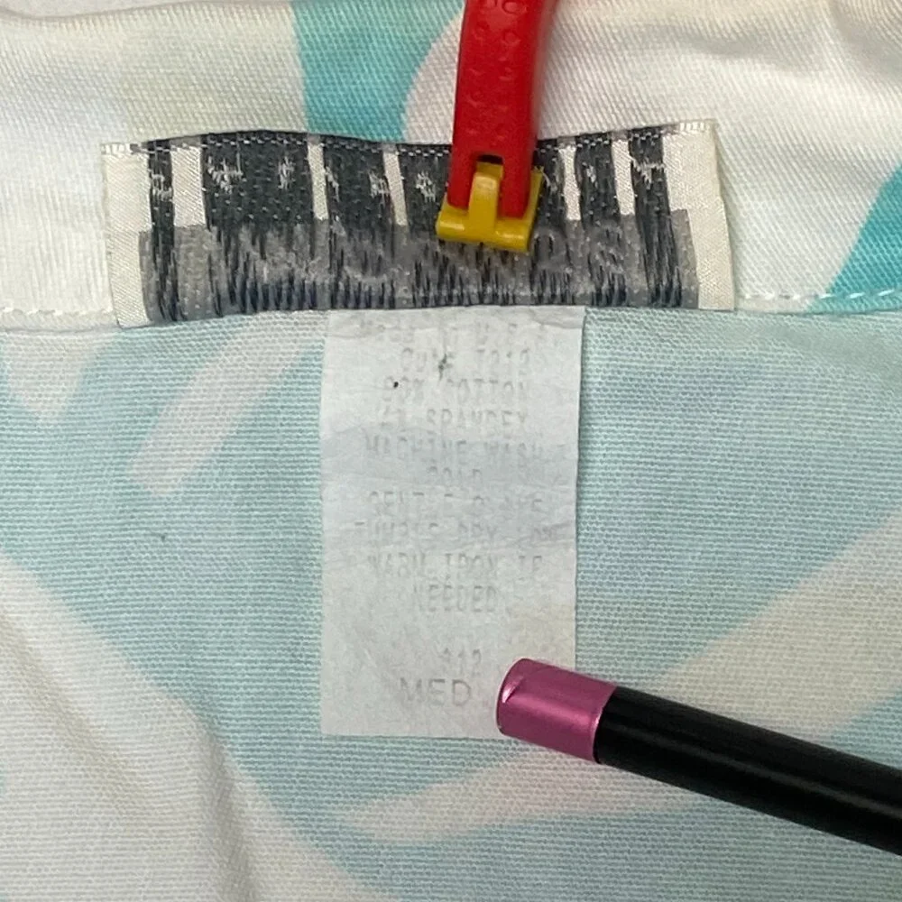 Impulse California Trucker Jean Jacket M White Aqua Pop Art Graphic Female Faces - Picture 11 of 12
